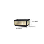 Lampes solaires carrées noires pour poteaux d'extérieur en métal