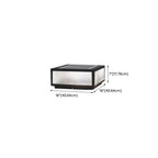 Lampes solaires carrées noires pour poteaux d'extérieur en métal
