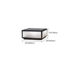 Lampes solaires carrées noires pour poteaux d'extérieur en métal