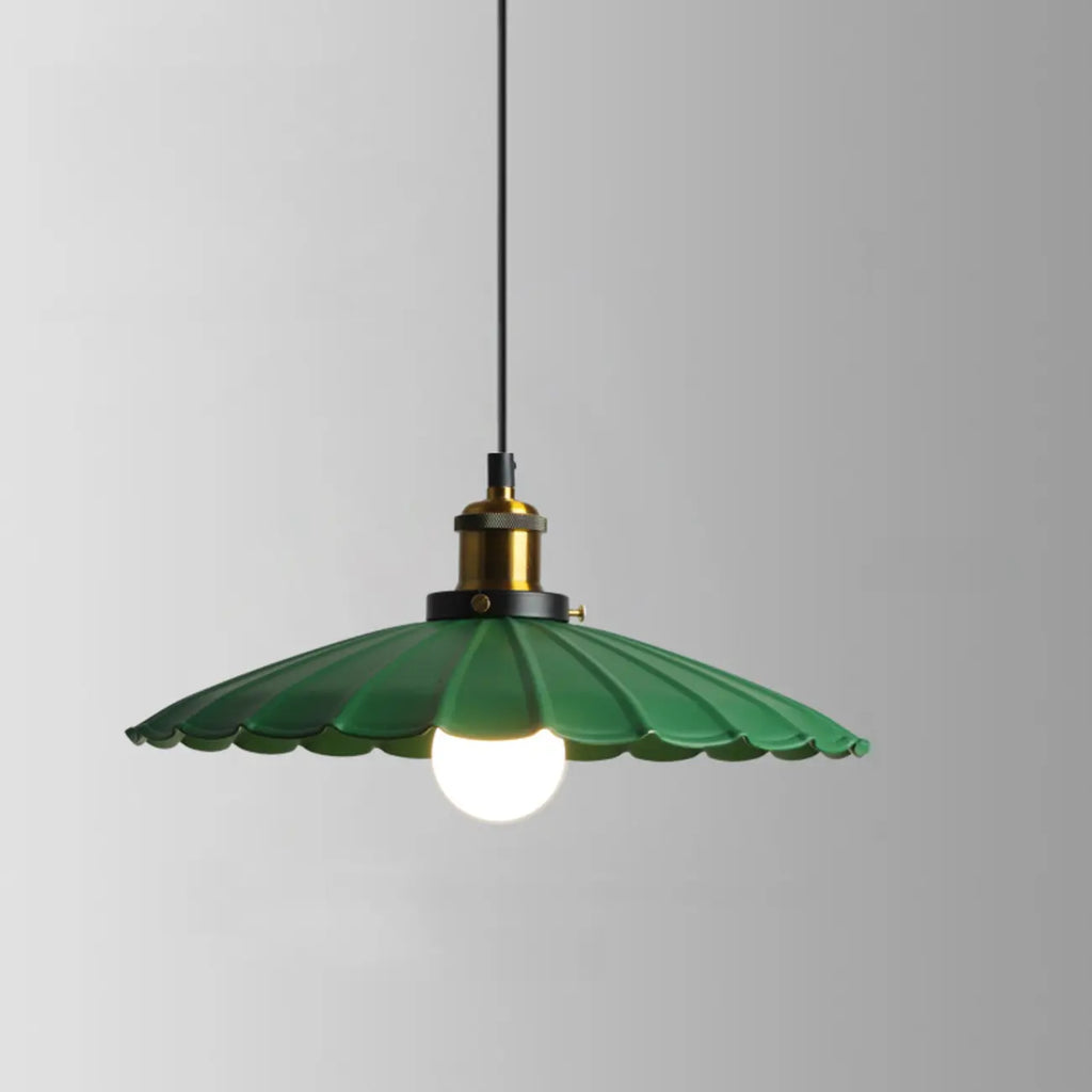 Lampada a sospensione industriale regolabile in ferro verde oliva per sala da pranzo