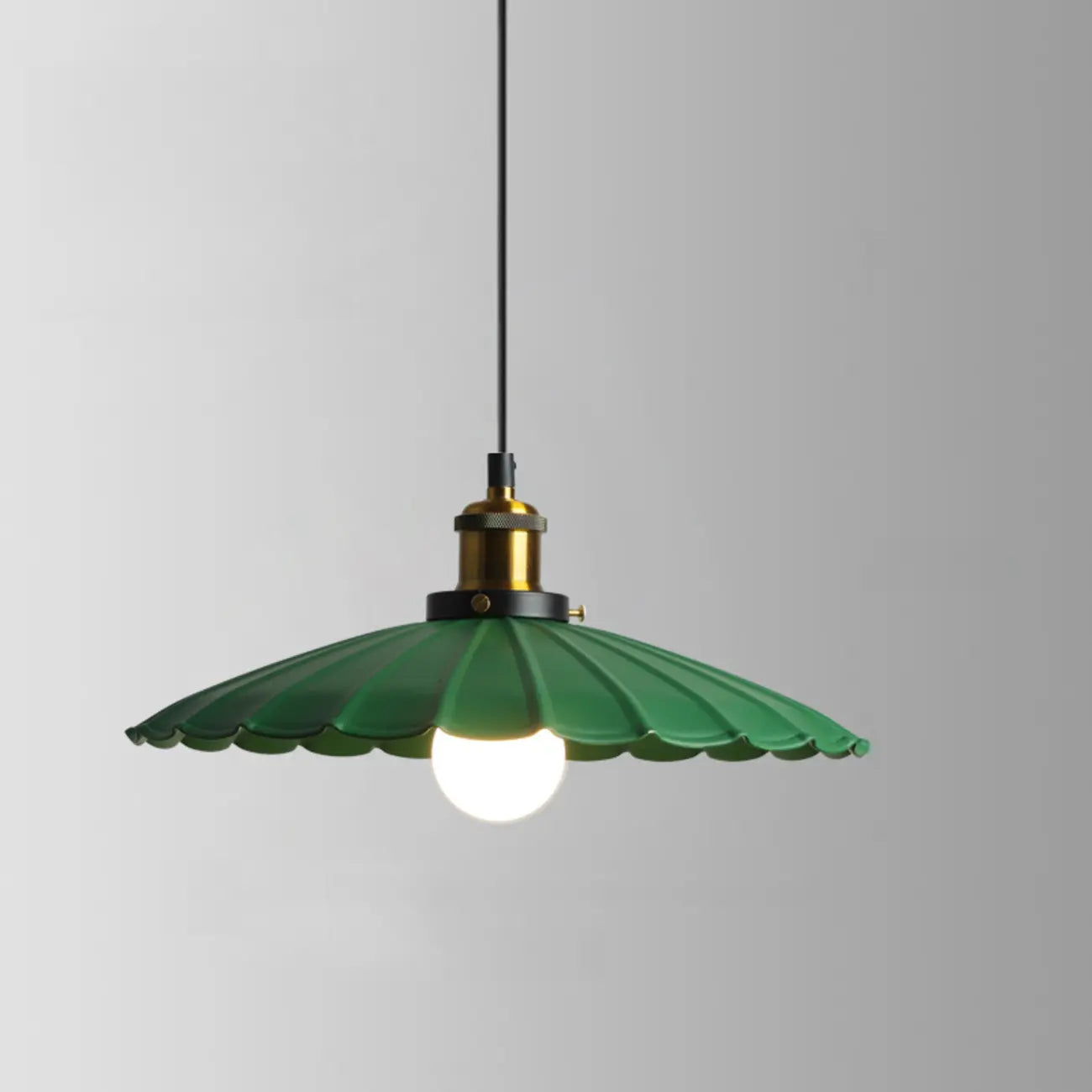 Lampada a sospensione industriale regolabile in ferro verde oliva per sala da pranzo