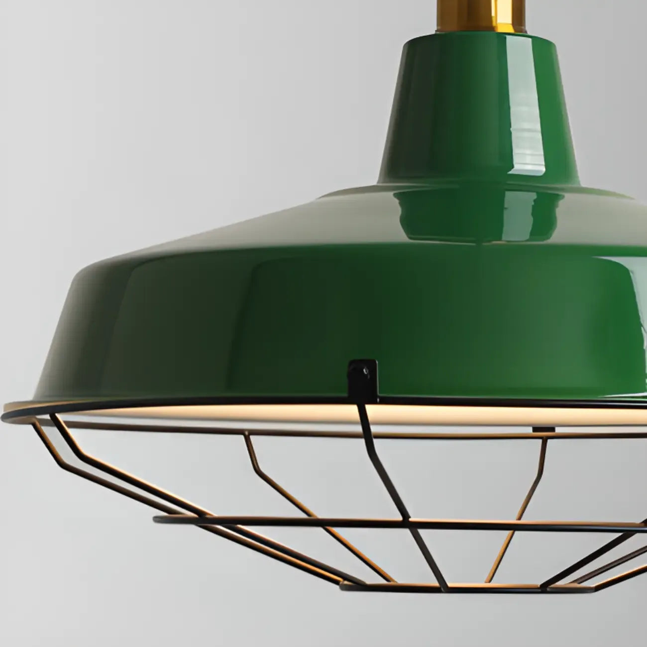 Lampada a sospensione industriale regolabile in ferro verde oliva per sala da pranzo