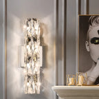 Applique murale d'ambiance pilier en cristal clair Sheen