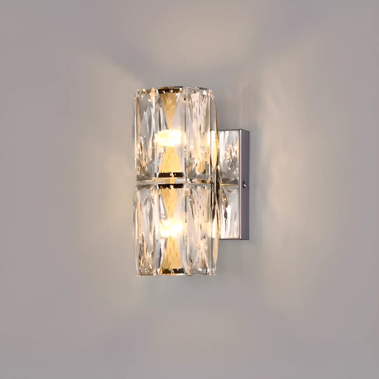 Applique murale d'ambiance pilier en cristal clair Sheen