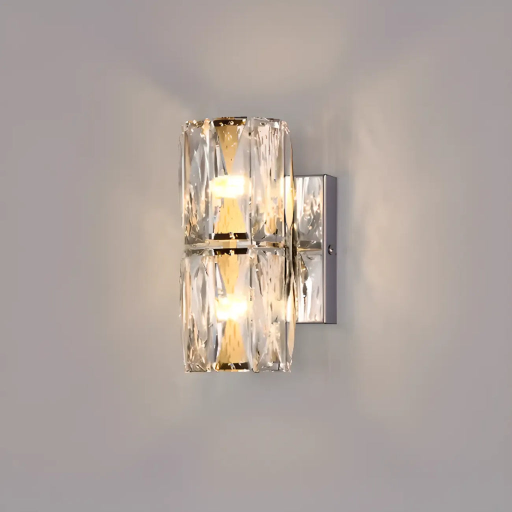 Applique murale d'ambiance pilier en cristal clair Sheen