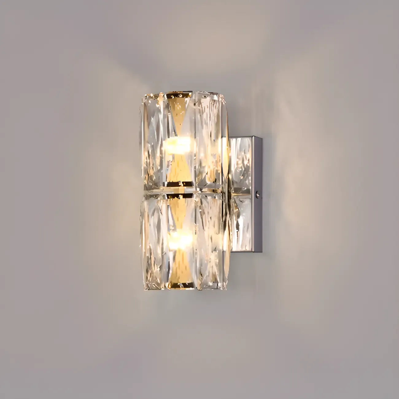 Applique murale d'ambiance pilier en cristal clair Sheen