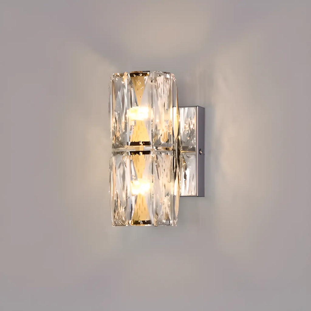 Applique murale d'ambiance pilier en cristal clair Sheen