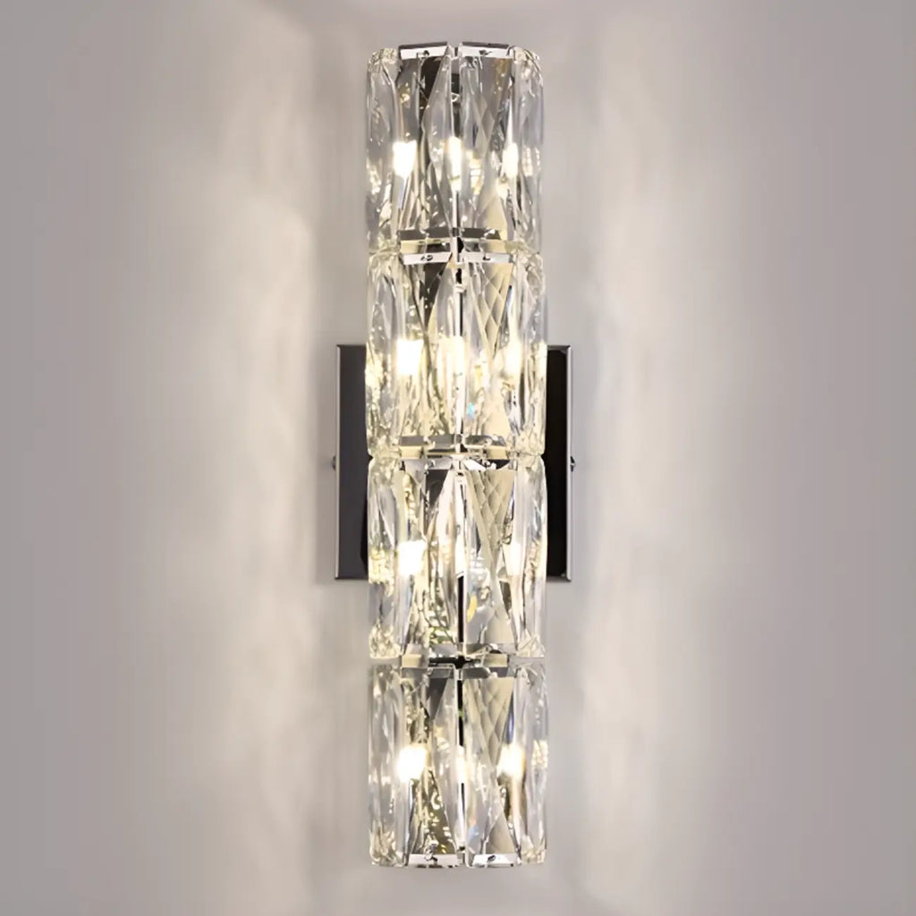 Applique murale d'ambiance pilier en cristal clair Sheen