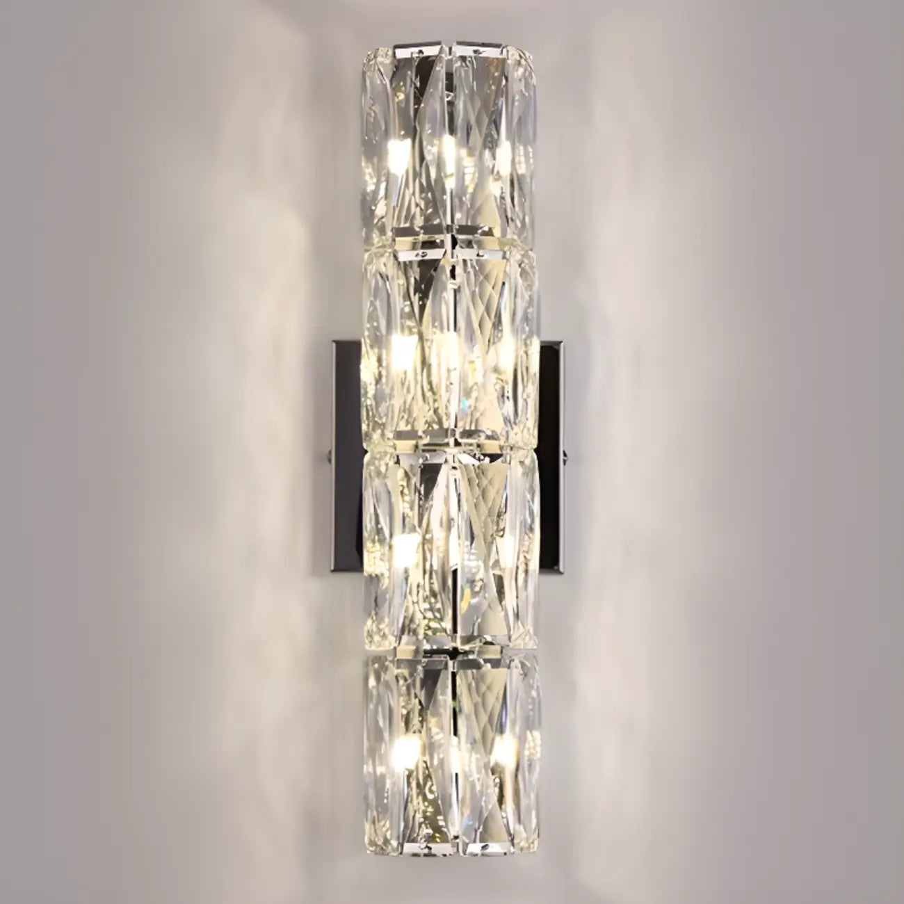 Applique murale d'ambiance pilier en cristal clair Sheen