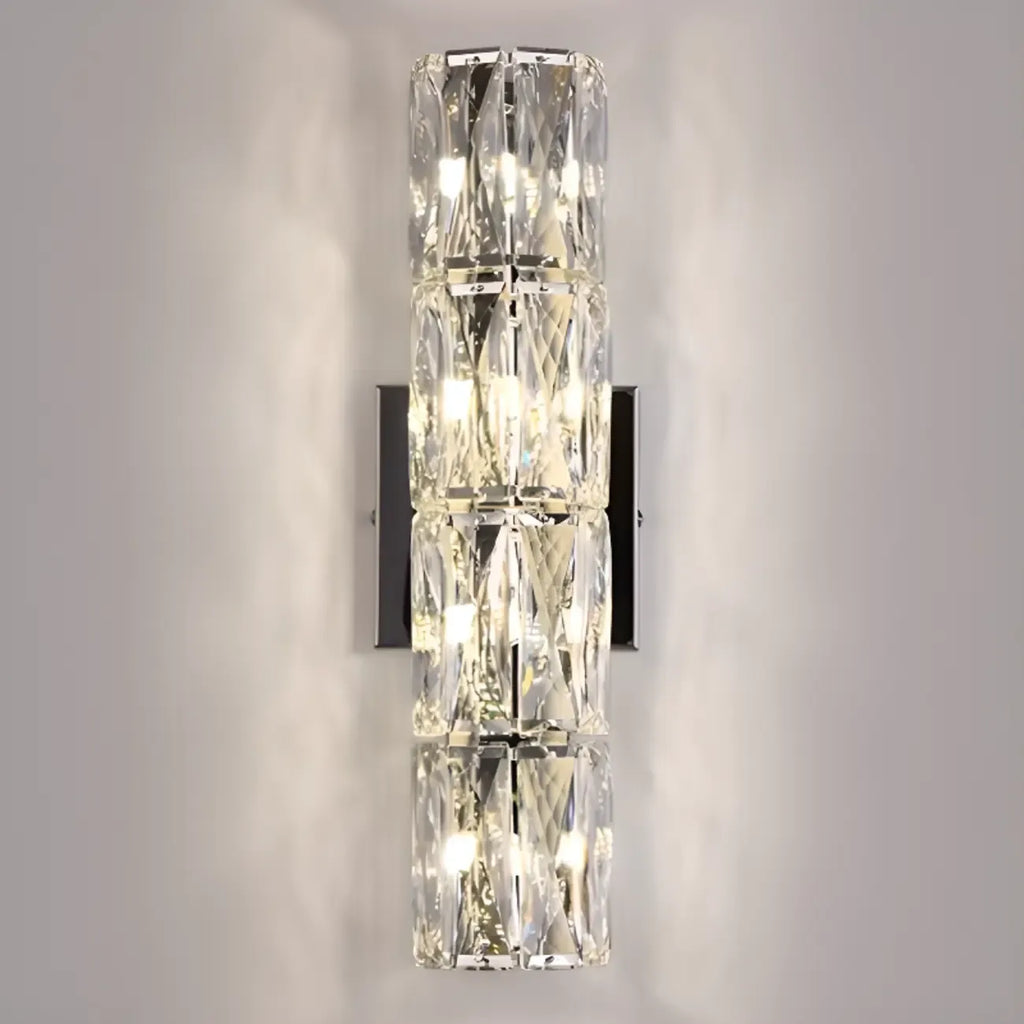 Applique murale d'ambiance pilier en cristal clair Sheen