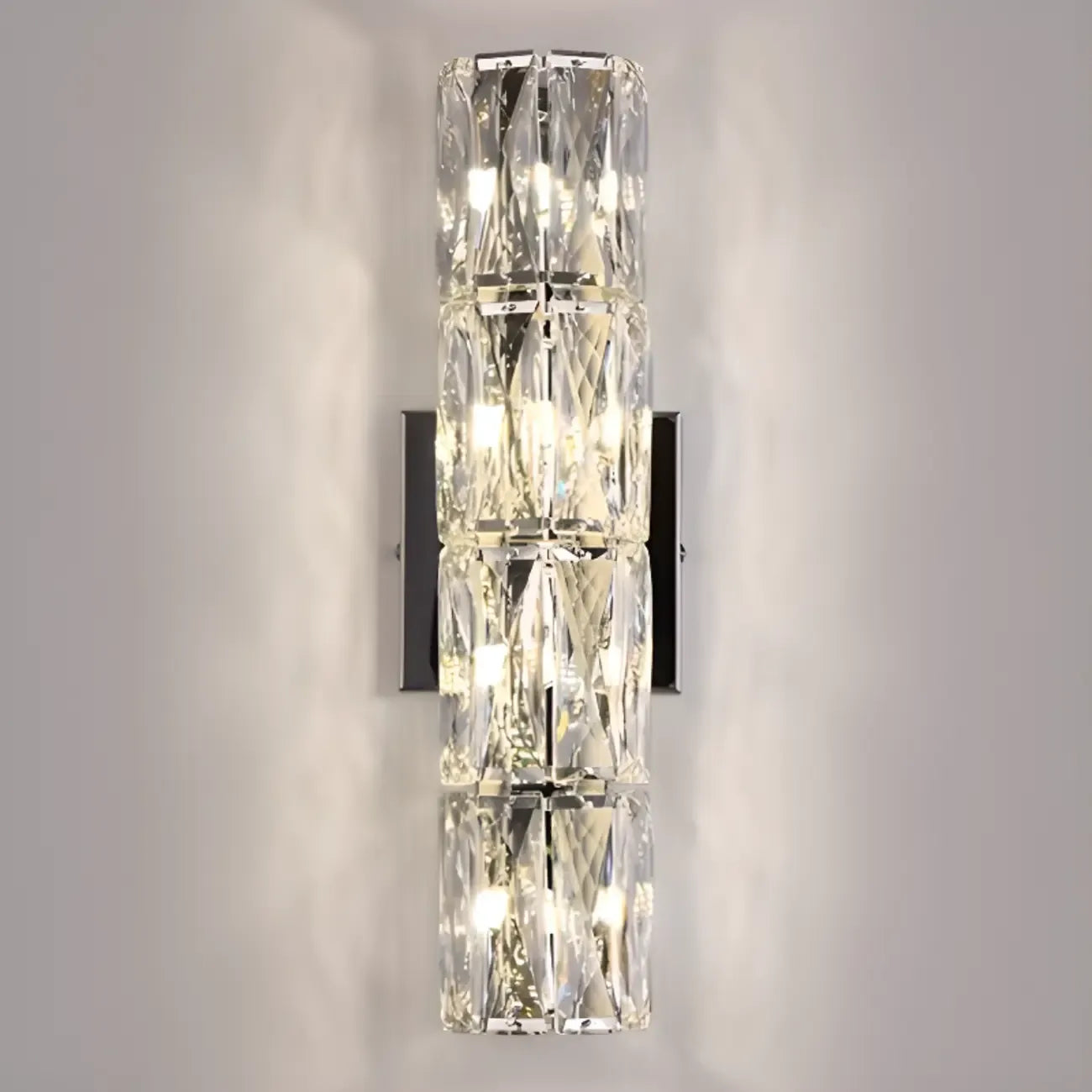 Applique murale d'ambiance pilier en cristal clair Sheen
