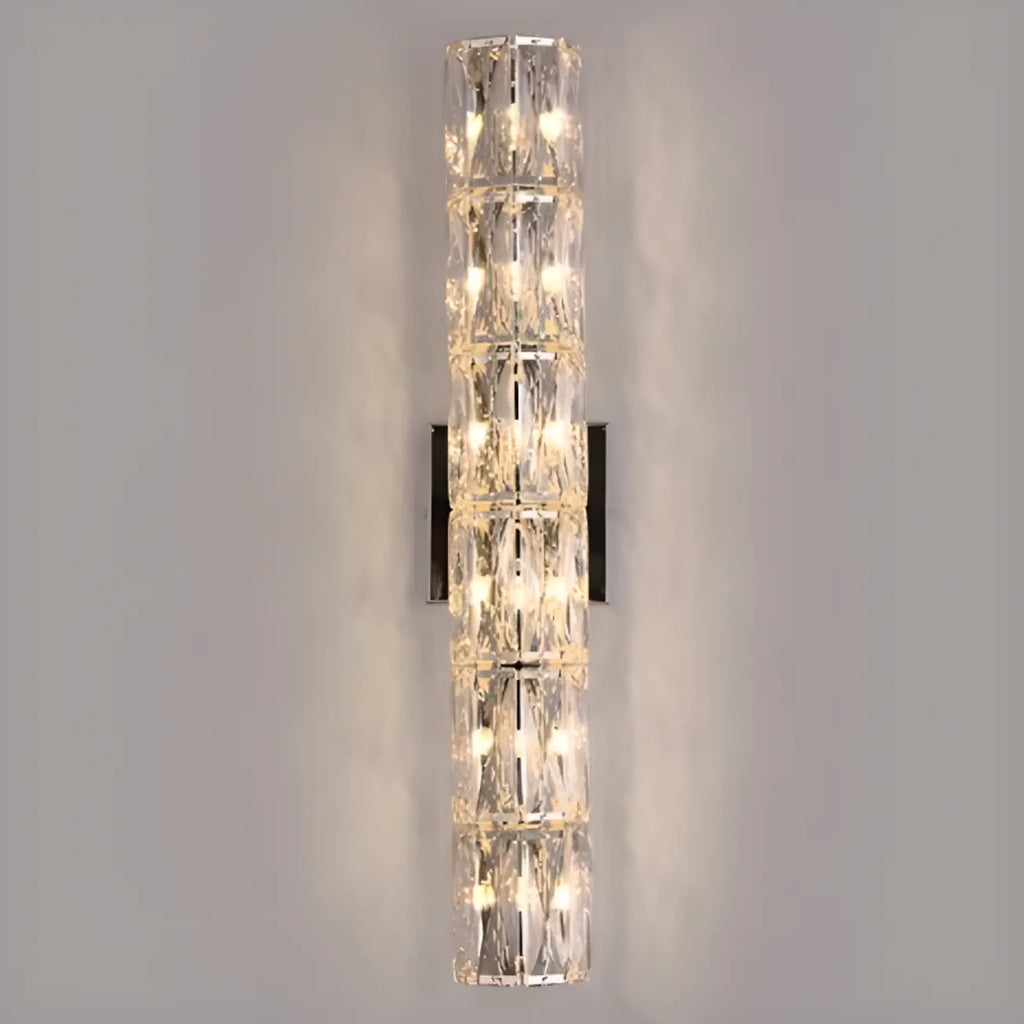 Applique murale d'ambiance pilier en cristal clair Sheen