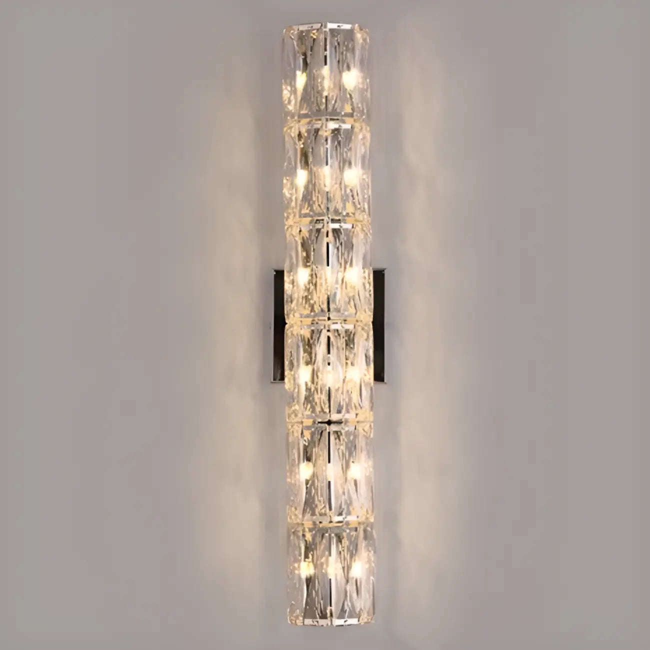 Applique murale d'ambiance pilier en cristal clair Sheen
