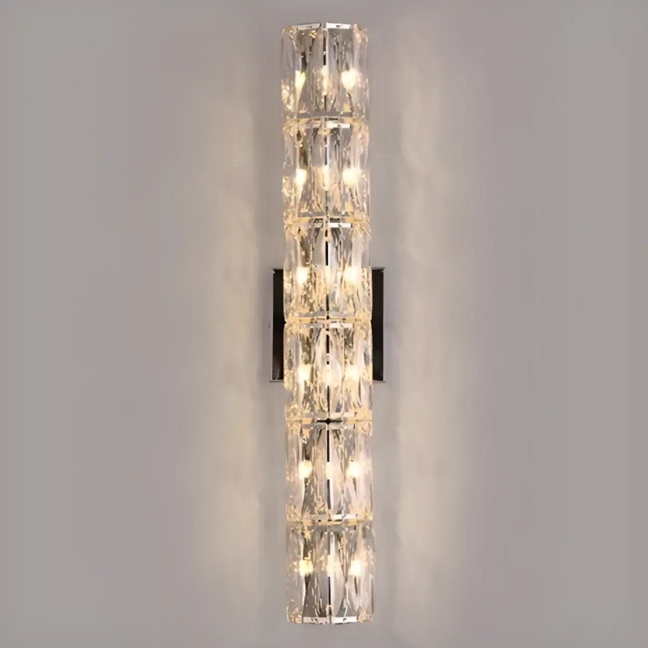 Applique murale d'ambiance pilier en cristal clair Sheen
