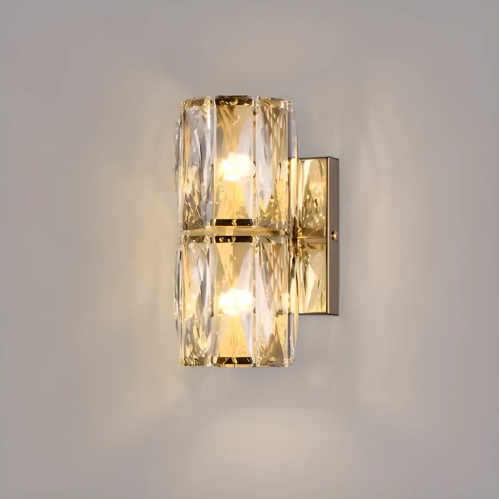 Applique murale d'ambiance pilier en cristal clair Sheen