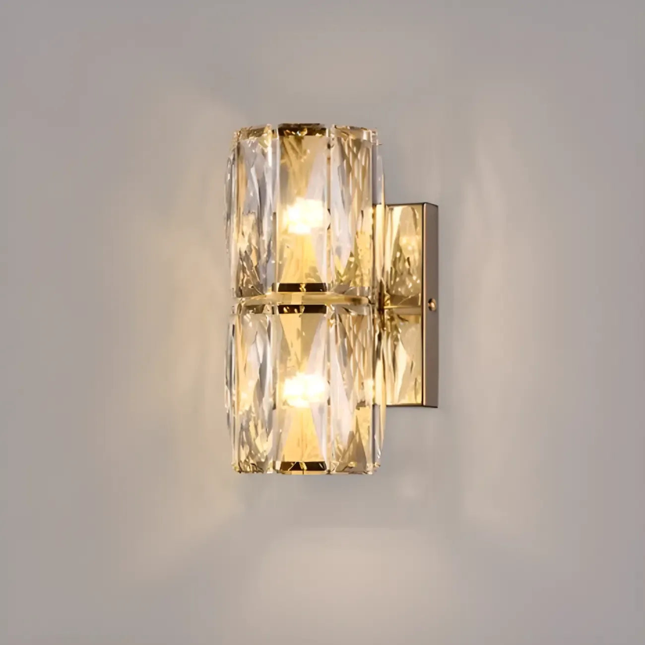 Applique murale d'ambiance pilier en cristal clair Sheen
