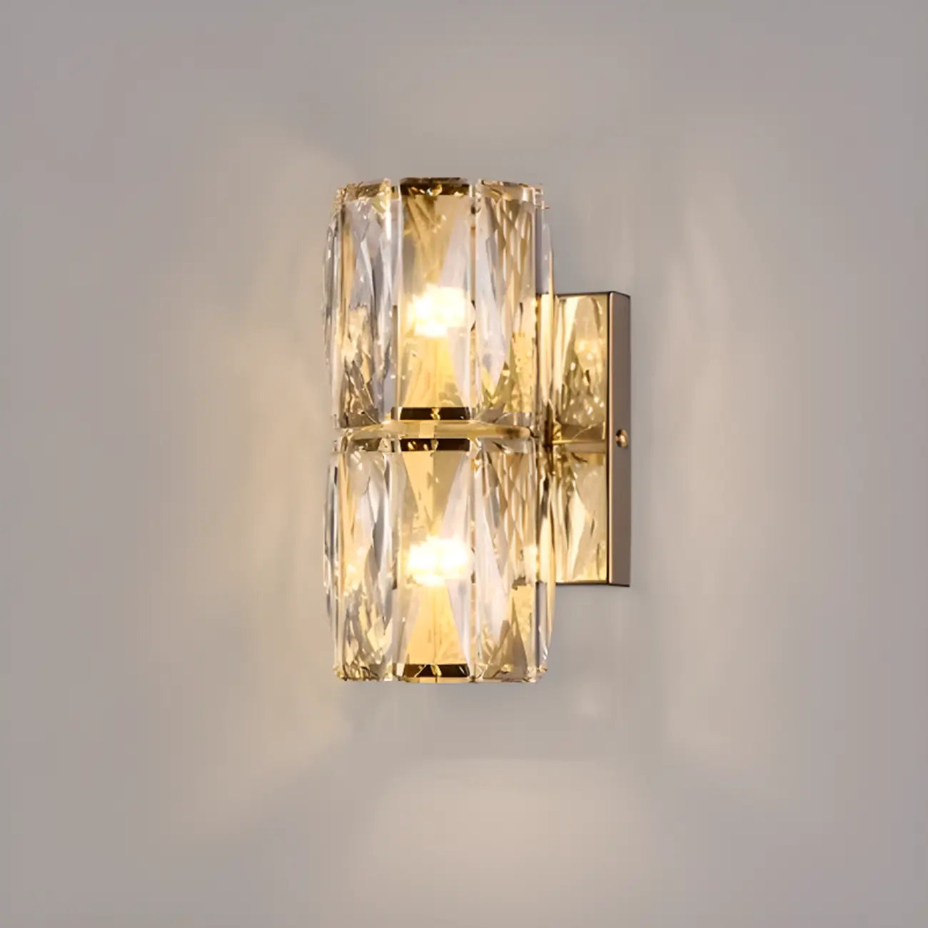 Applique murale d'ambiance pilier en cristal clair Sheen