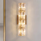 Applique murale d'ambiance pilier en cristal clair Sheen