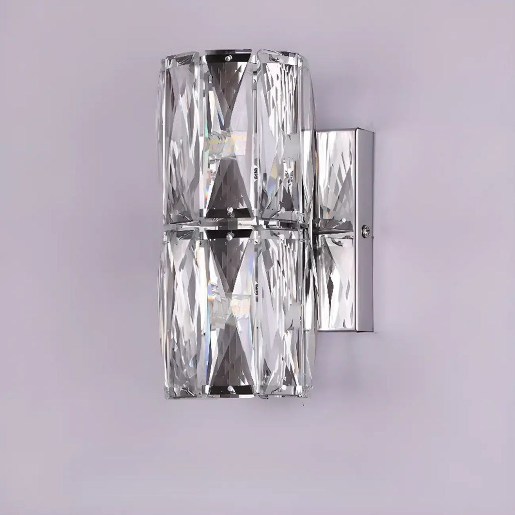 Applique murale d'ambiance pilier en cristal clair Sheen