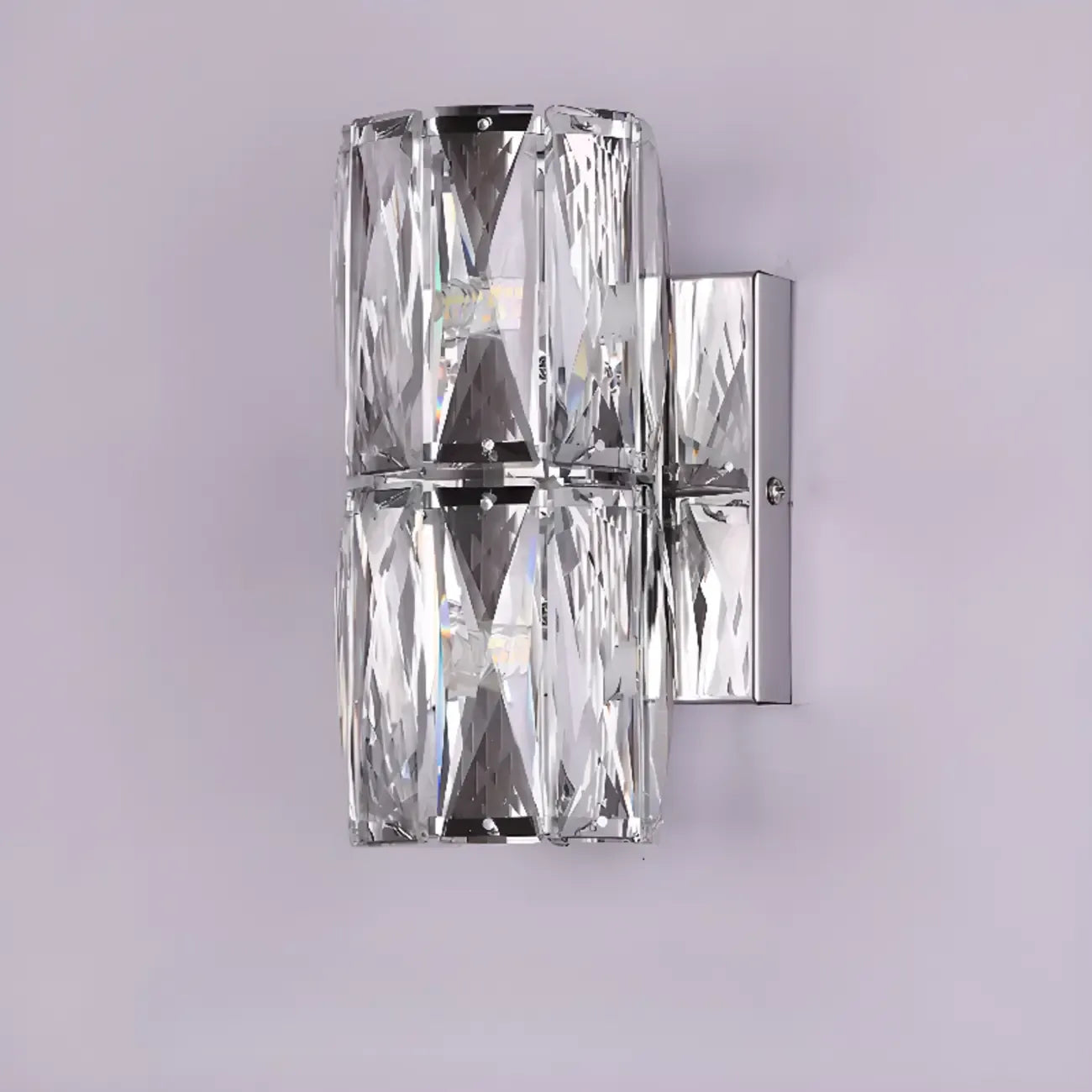 Applique murale d'ambiance pilier en cristal clair Sheen