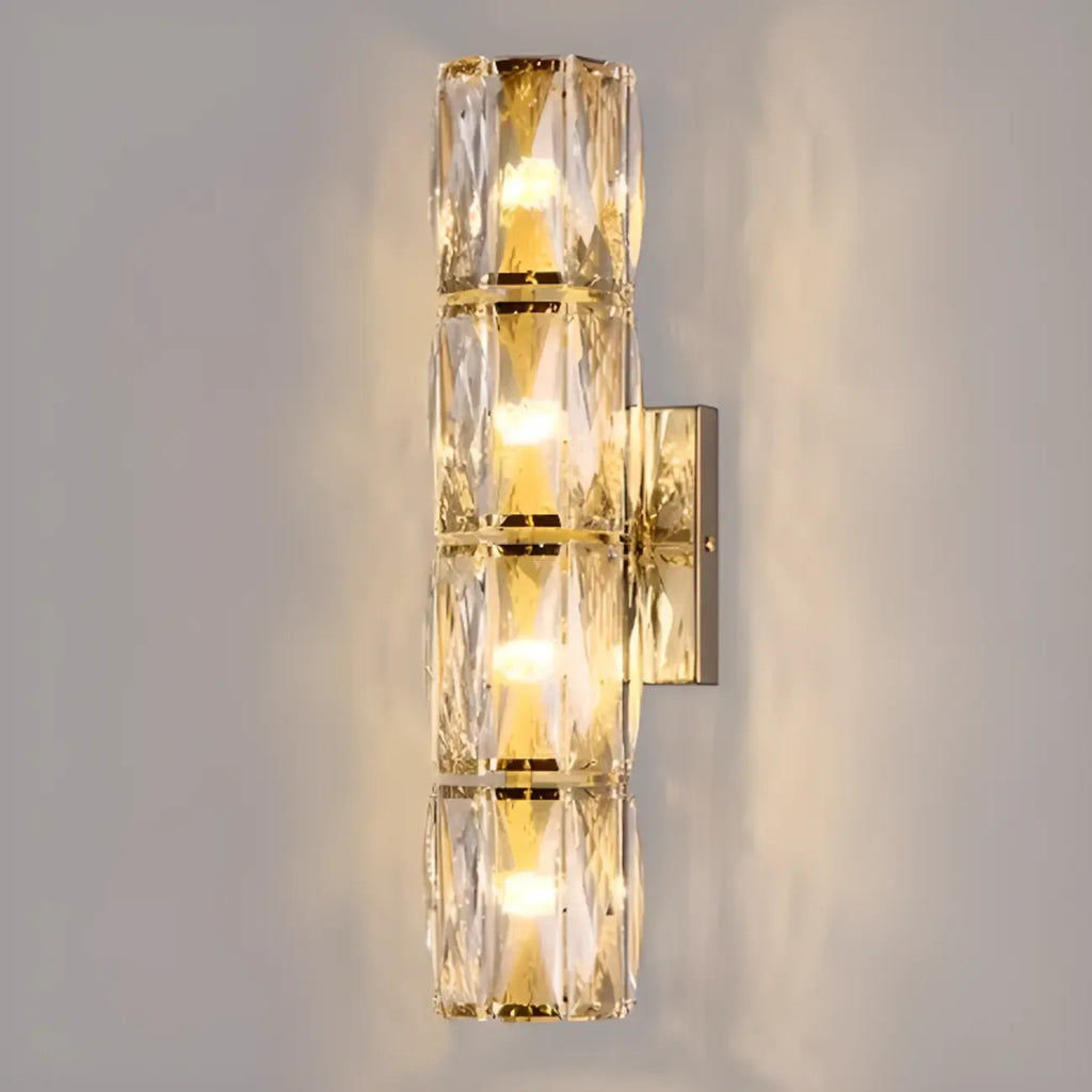 Applique murale d'ambiance pilier en cristal clair Sheen