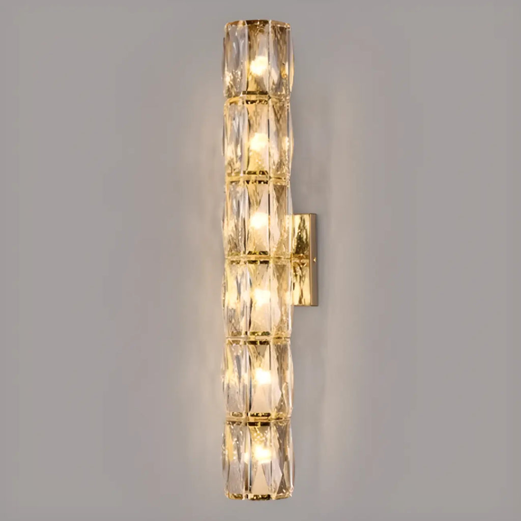 Applique murale d'ambiance pilier en cristal clair Sheen