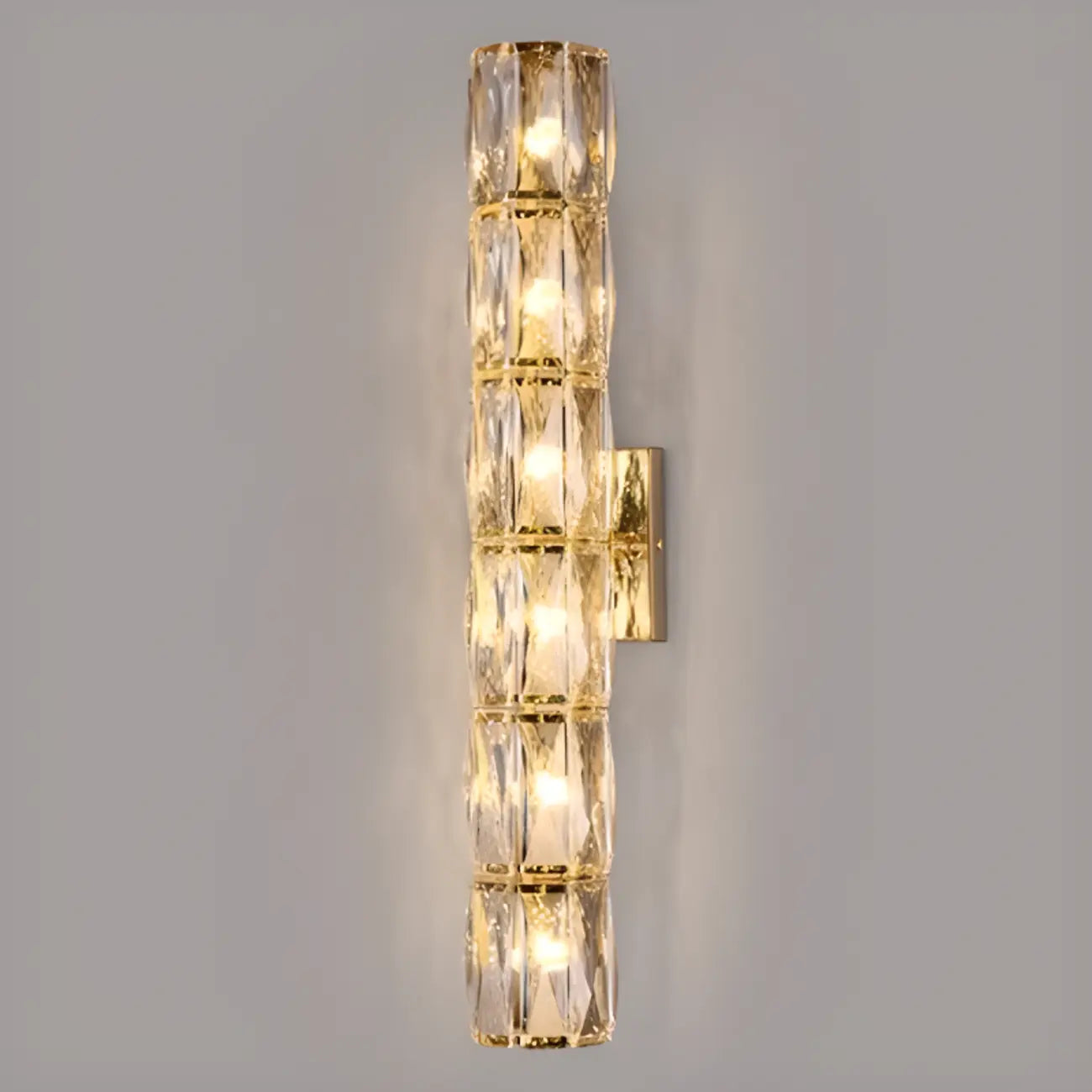 Applique murale d'ambiance pilier en cristal clair Sheen