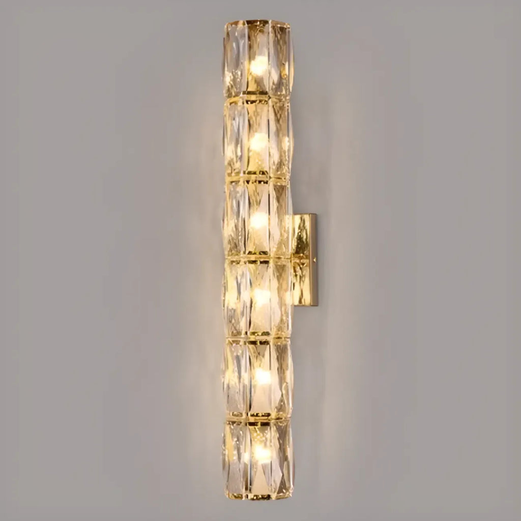 Applique murale d'ambiance pilier en cristal clair Sheen