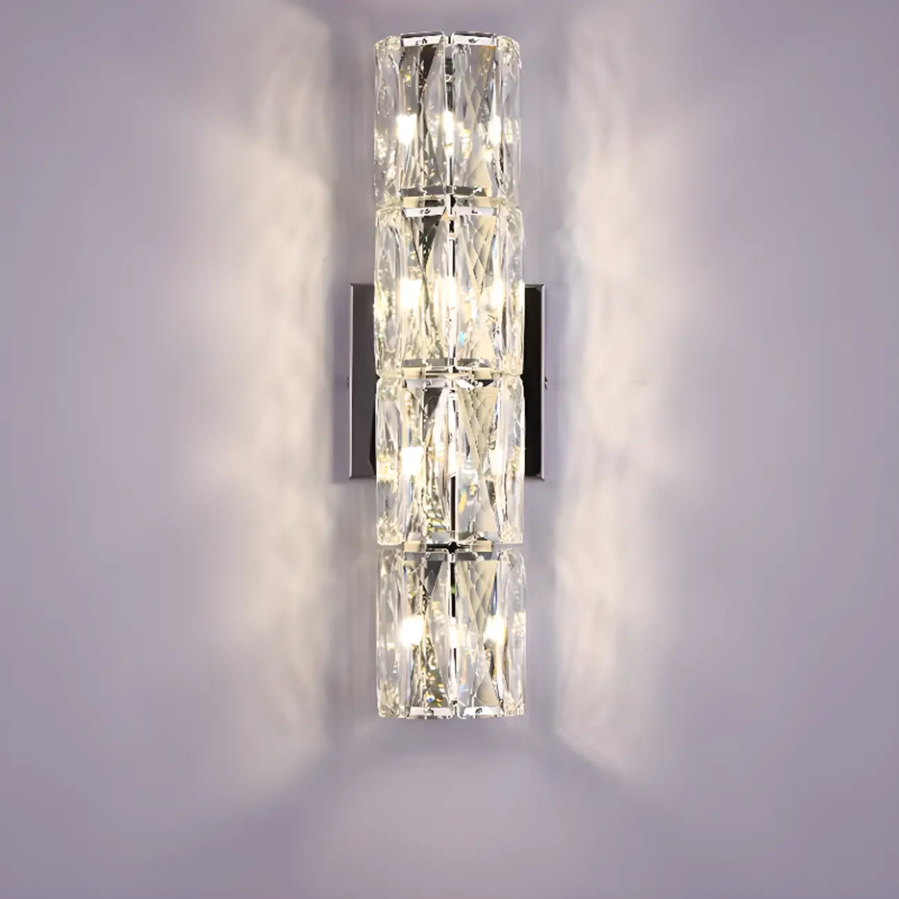 Applique murale d'ambiance pilier en cristal clair Sheen