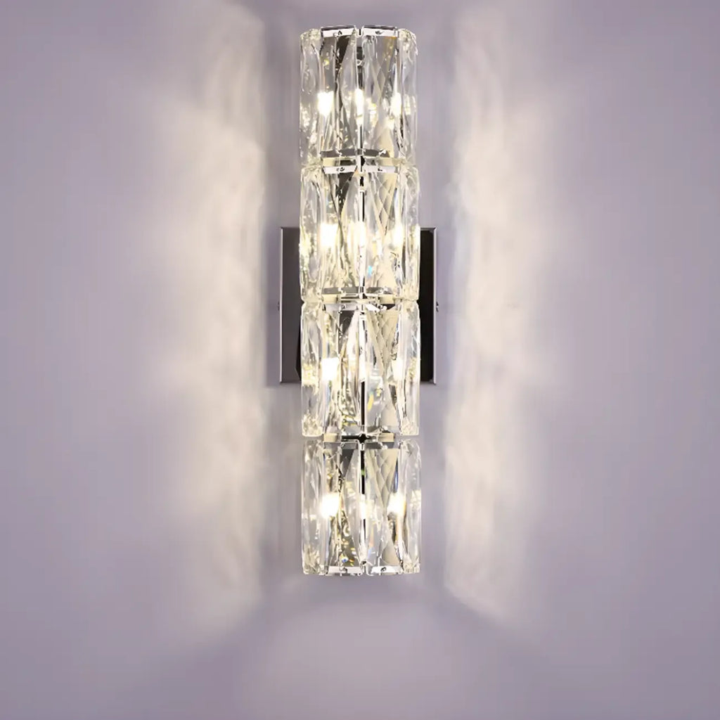Applique murale d'ambiance pilier en cristal clair Sheen
