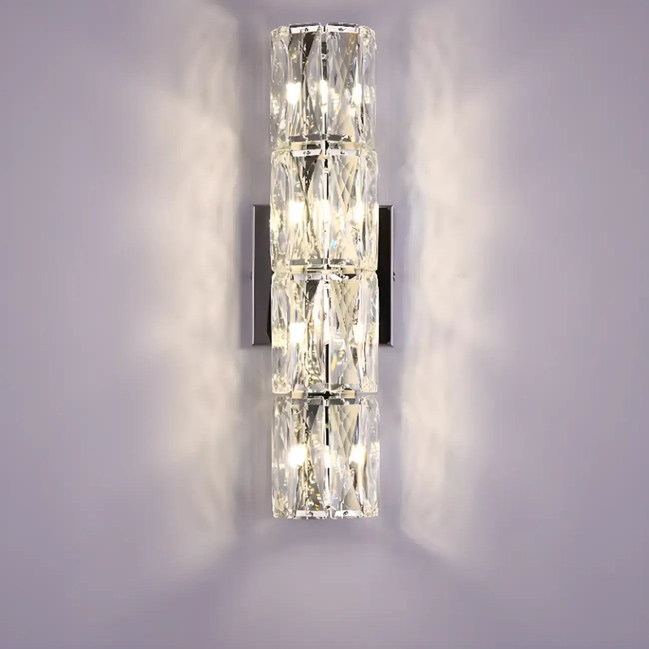 Applique murale d'ambiance pilier en cristal clair Sheen