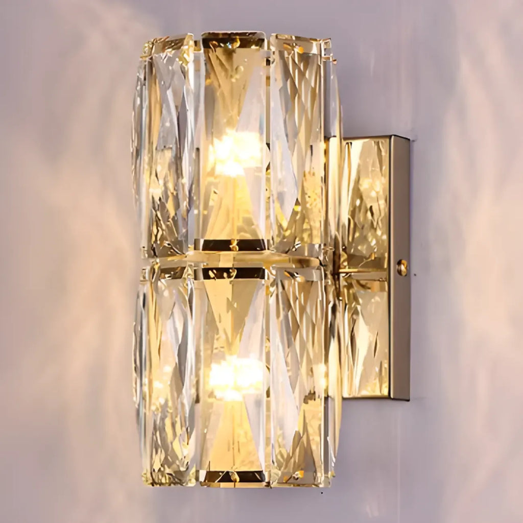 Applique murale d'ambiance pilier en cristal clair Sheen