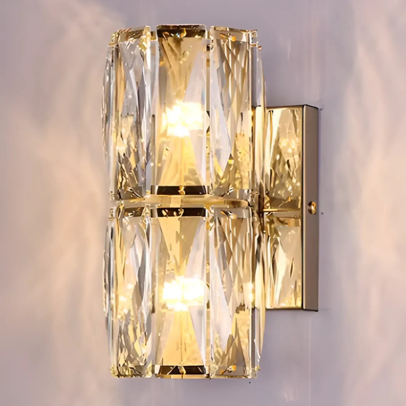 Applique murale d'ambiance pilier en cristal clair Sheen