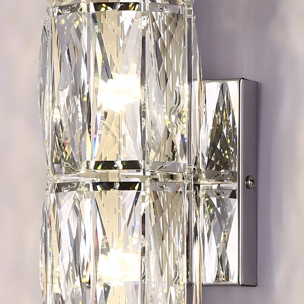 Applique murale d'ambiance pilier en cristal clair Sheen