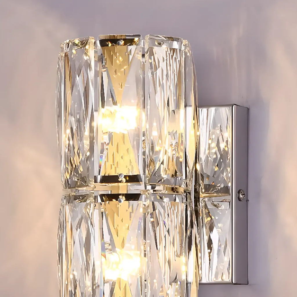 Applique murale d'ambiance pilier en cristal clair Sheen