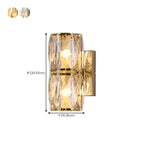 Applique murale d'ambiance pilier en cristal clair Sheen