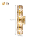 Applique murale d'ambiance pilier en cristal clair Sheen