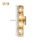 Applique murale d'ambiance pilier en cristal clair Sheen
