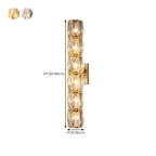 Applique murale d'ambiance pilier en cristal clair Sheen