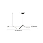 Suspension LED moderne à intensité variable pour îlot de cuisine