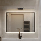Applique murale minimaliste linéaire en métal avec variateur à 3 niveaux pour salle de bain