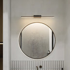 Applique murale minimaliste linéaire en métal avec variateur à 3 niveaux pour salle de bain