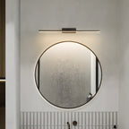 Applique murale minimaliste linéaire en métal avec variateur à 3 niveaux pour salle de bain