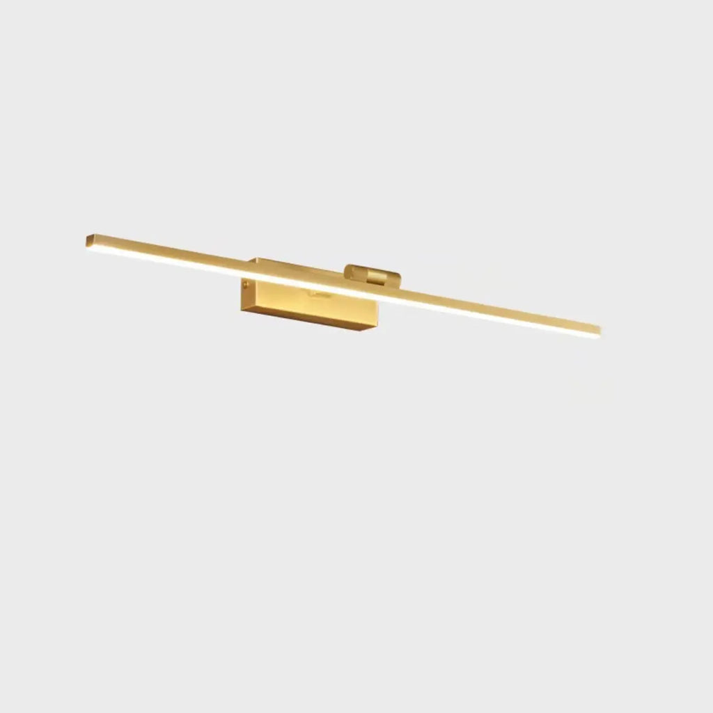 Applique murale minimaliste linéaire en métal avec variateur à 3 niveaux pour salle de bain