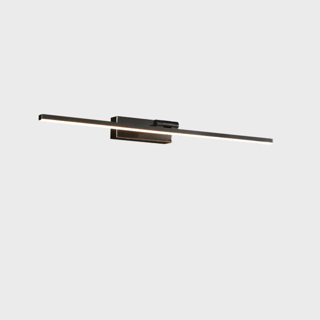 Applique murale minimaliste linéaire en métal avec variateur à 3 niveaux pour salle de bain