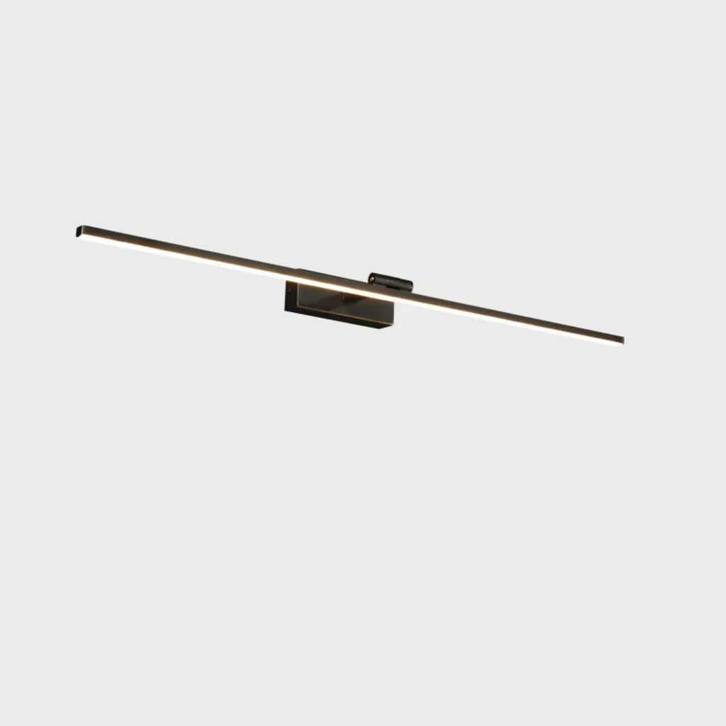 Applique murale minimaliste linéaire en métal avec variateur à 3 niveaux pour salle de bain
