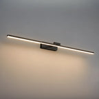 Applique murale minimaliste linéaire en métal avec variateur à 3 niveaux pour salle de bain