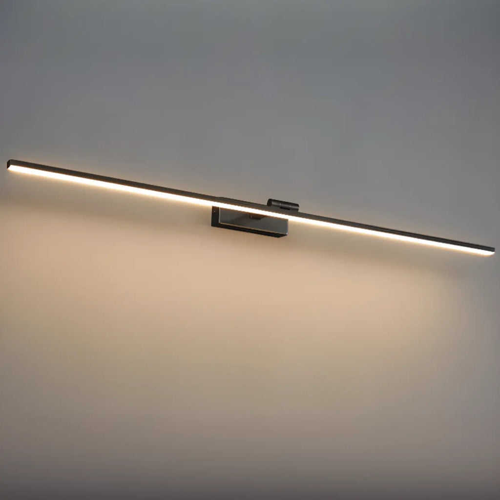 Applique murale minimaliste linéaire en métal avec variateur à 3 niveaux pour salle de bain