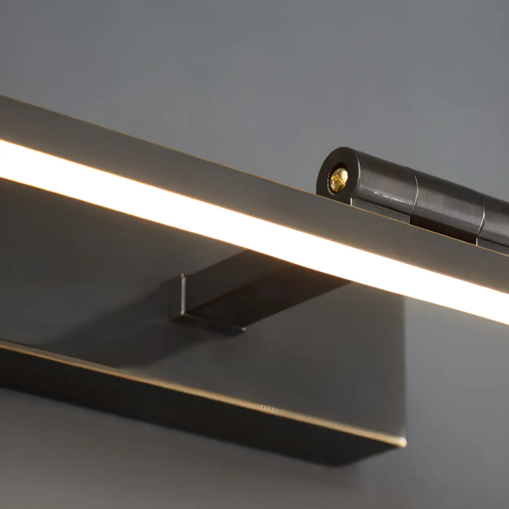 Applique murale minimaliste linéaire en métal avec variateur à 3 niveaux pour salle de bain