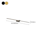 Applique murale minimaliste linéaire en métal avec variateur à 3 niveaux pour salle de bain